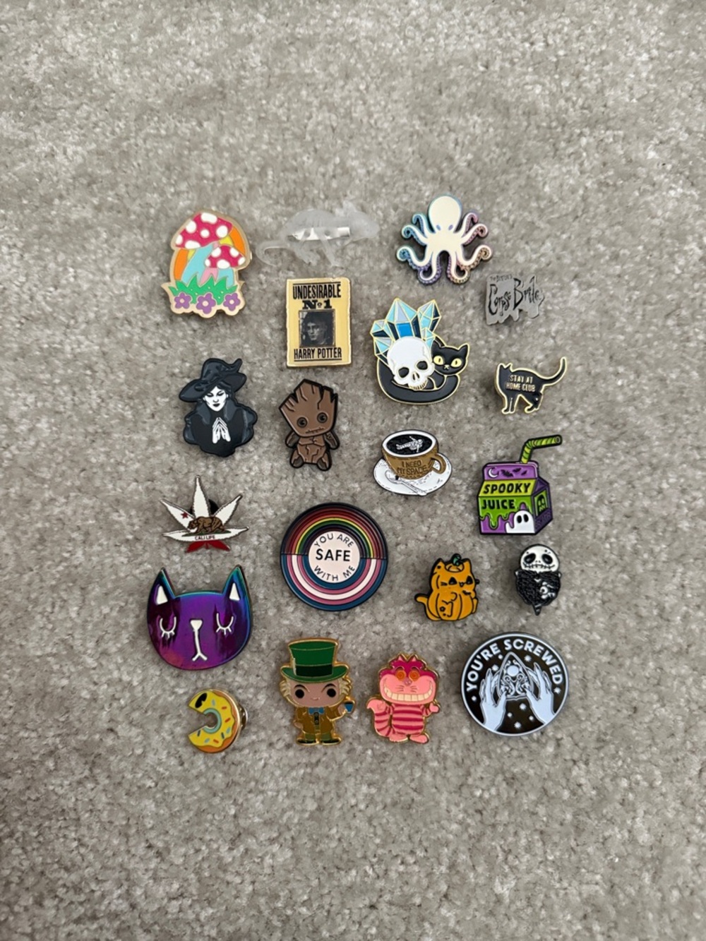 20 Piece Enamel Pin Lot